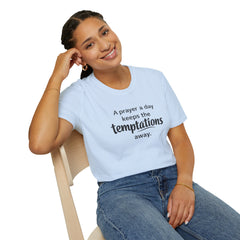 Prayer Keeps Temptations Away T-Shirt — Christian Faith Inspirational Tee