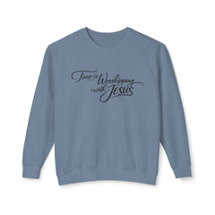 Worshiping with Jesus Crewneck Sweatshirt — Christian Faith Scripture Sweatshirt