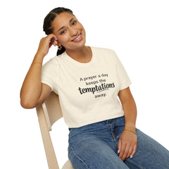 Prayer Keeps Temptations Away T-Shirt — Christian Faith Inspirational Tee