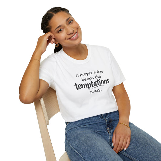 Prayer Keeps Temptations Away T-Shirt — Christian Faith Inspirational Tee