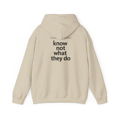 His Love Never Fails Hoodie — Christian Inspirational Pullover (Know Not What They Do)