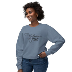 Worshiping with Jesus Crewneck Sweatshirt — Christian Faith Scripture Sweatshirt