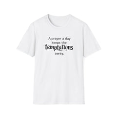 Prayer Keeps Temptations Away T-Shirt — Christian Faith Inspirational Tee