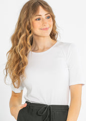 Essential Ribbed Half Sleeve Tee