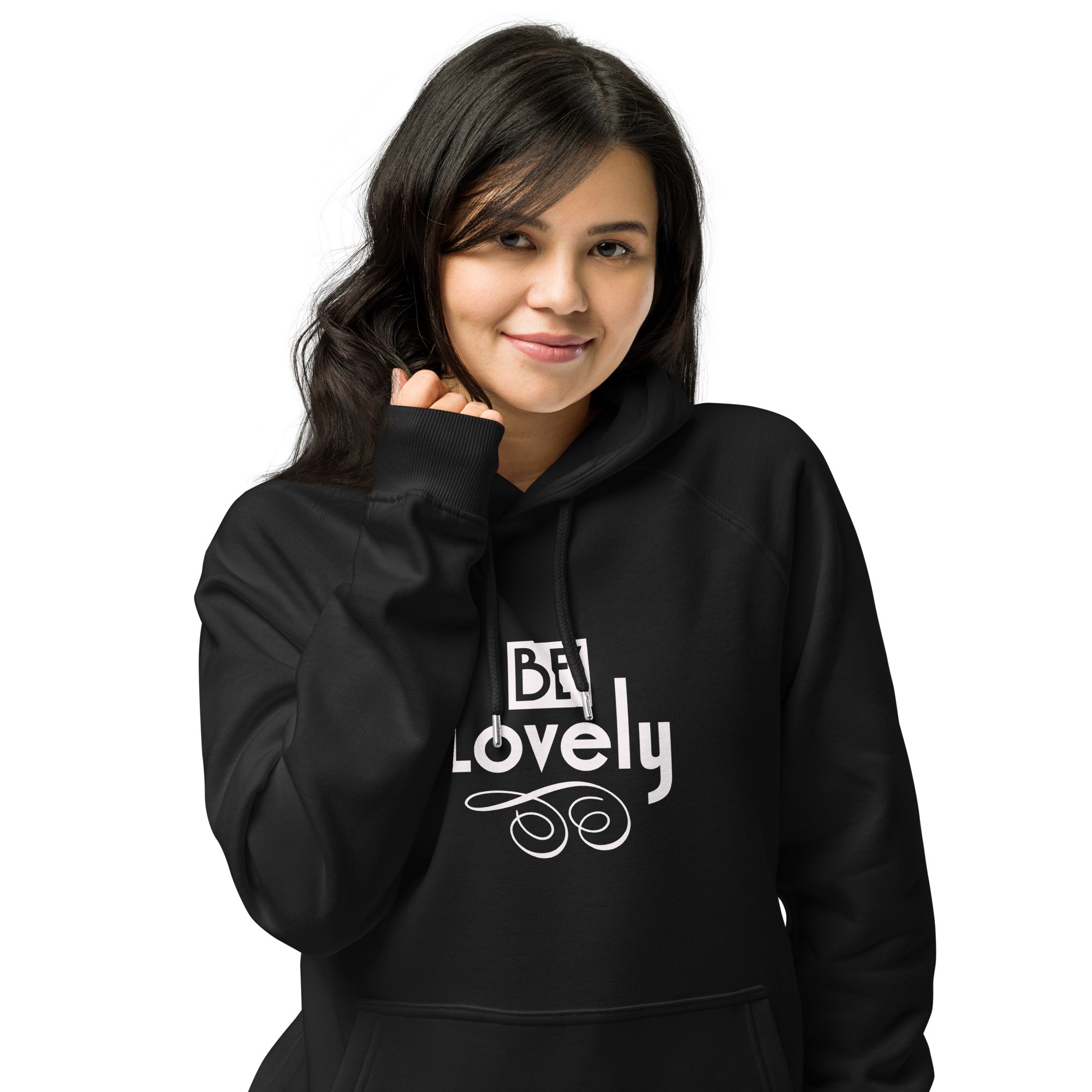 BE Lovely - Unisex Eco Raglan Hoodie