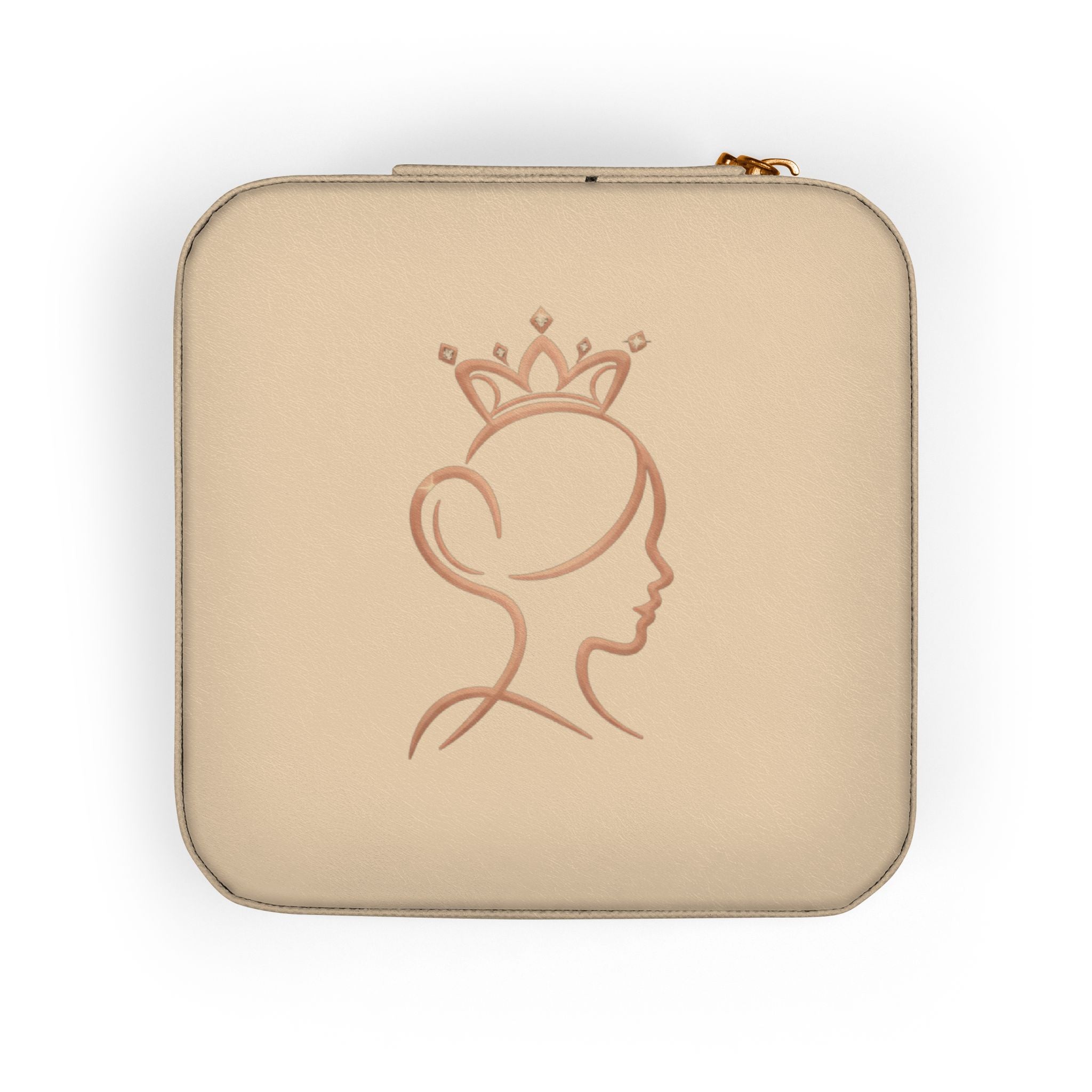 Compact Princess Jewelry Travel Case – Portable Ring & Earring Organizer