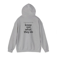 His Love Never Fails Hoodie — Christian Inspirational Pullover (Know Not What They Do)