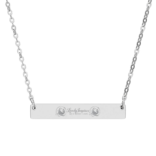 Engraved "Love Yourself" Horizontal Bar Necklace