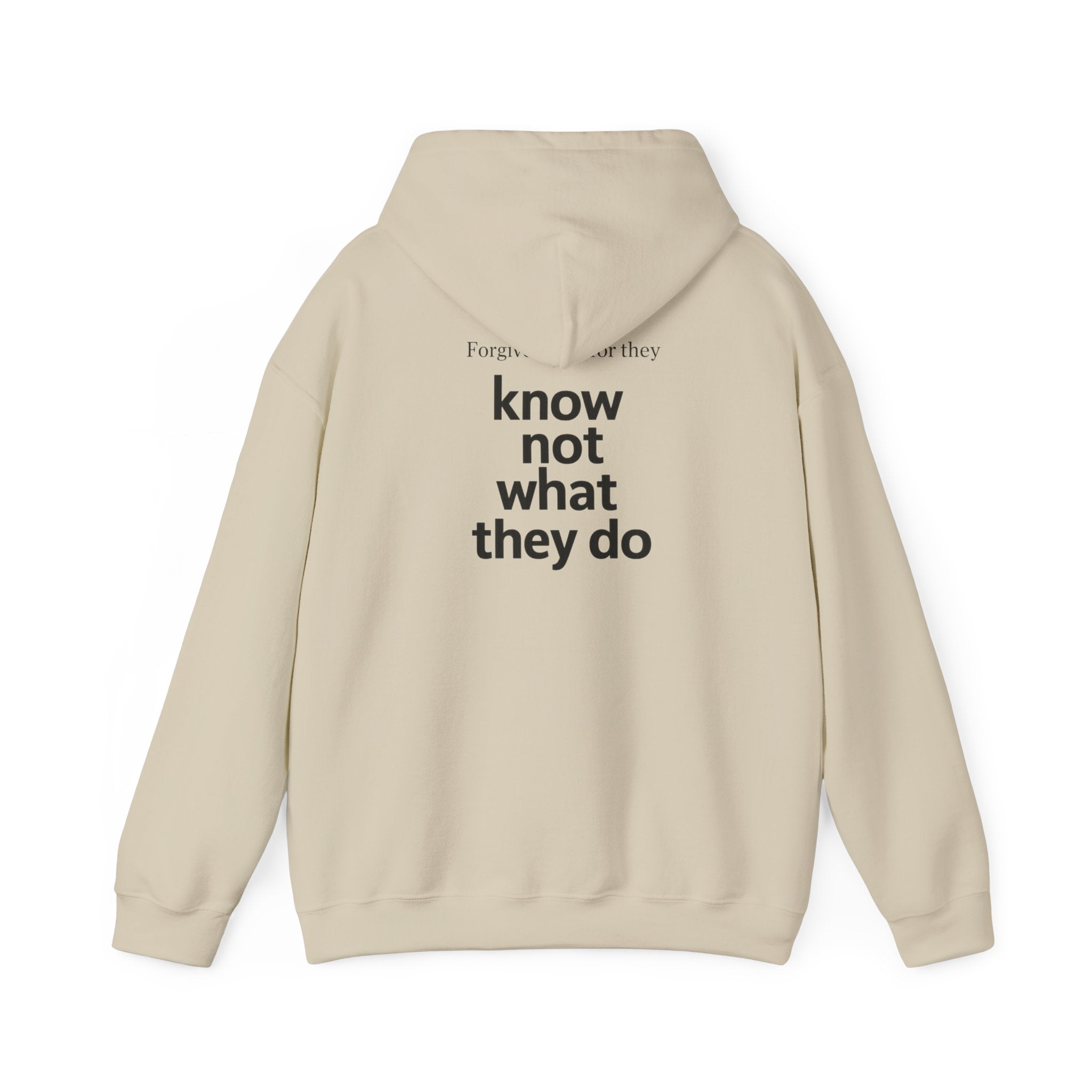 His Love Never Fails Hoodie — Christian Inspirational Pullover (Know Not What They Do)