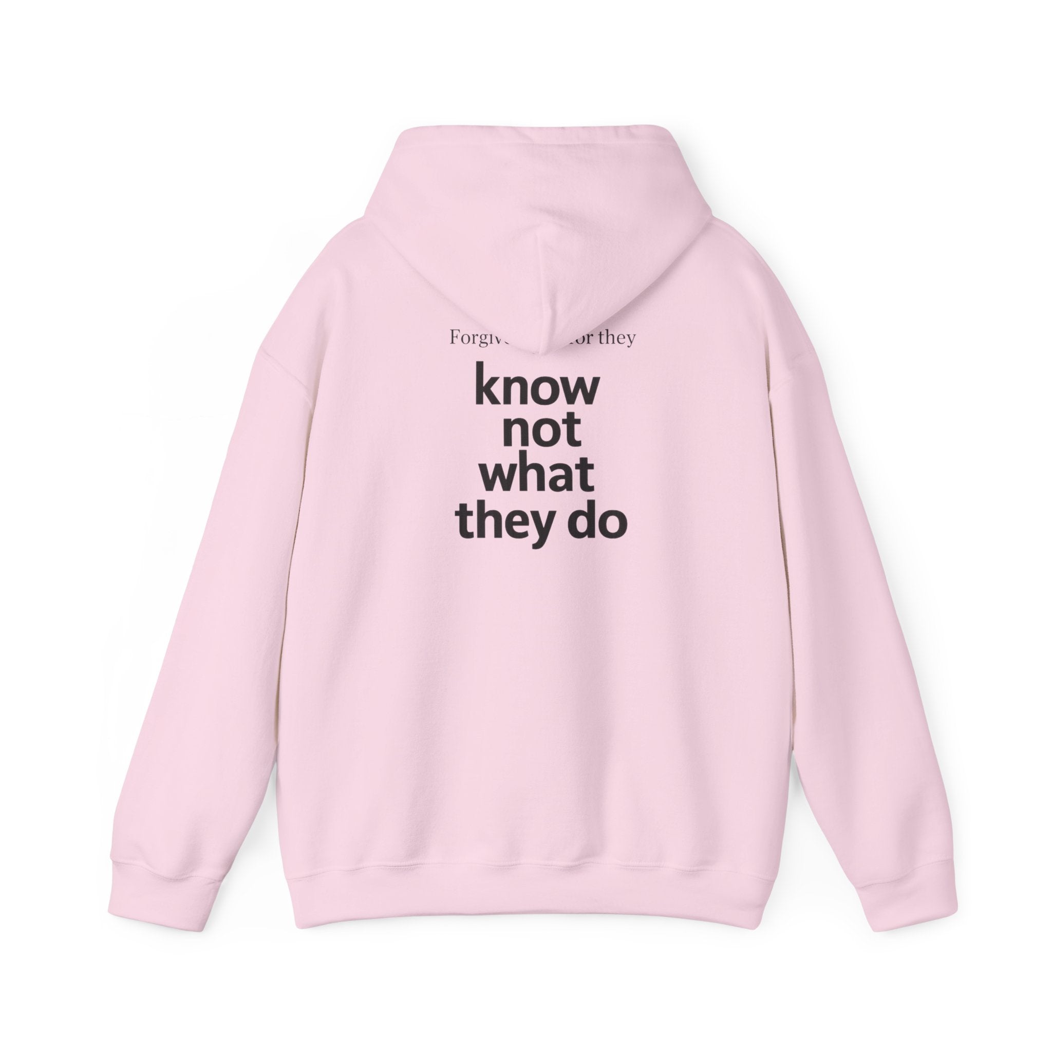 His Love Never Fails Hoodie — Christian Inspirational Pullover (Know Not What They Do)