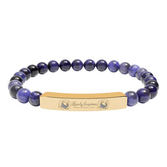 Engraved 'Love Yourself' Natural Stone Stretch Bracelet