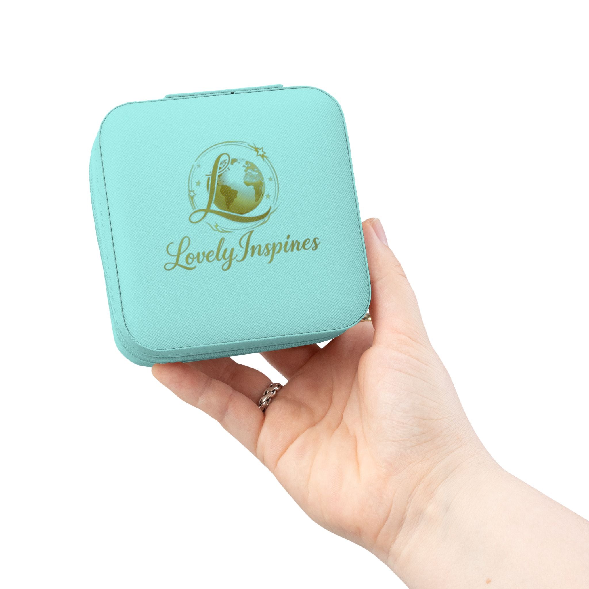 Compact Princess Jewelry Travel Case – Portable Ring & Earring Organizer