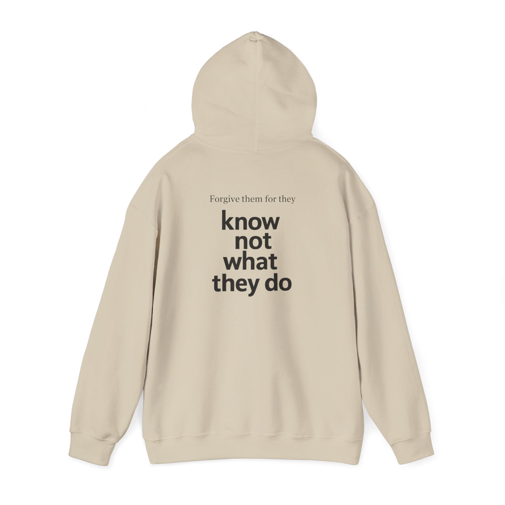His Love Never Fails Hoodie — Christian Inspirational Pullover (Know Not What They Do)