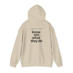 His Love Never Fails Hoodie — Christian Inspirational Pullover (Know Not What They Do)