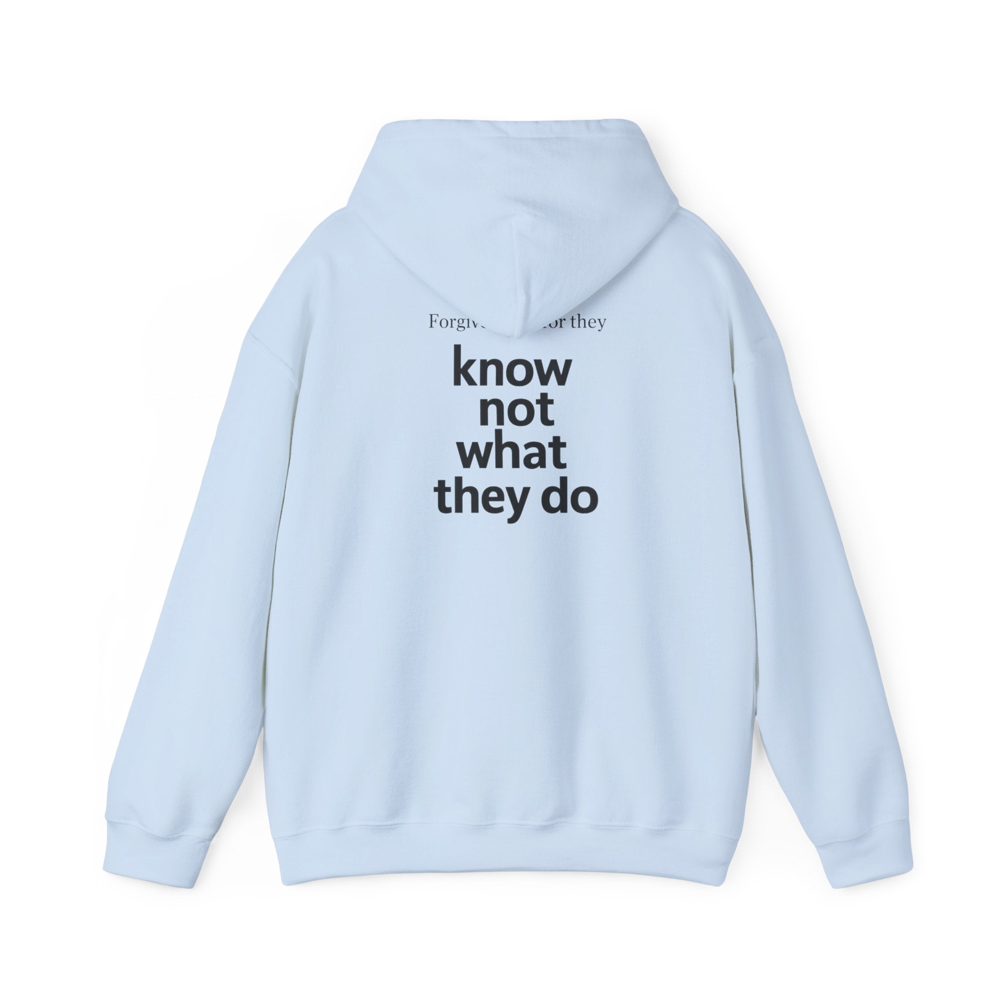 His Love Never Fails Hoodie — Christian Inspirational Pullover (Know Not What They Do)
