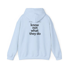 His Love Never Fails Hoodie — Christian Inspirational Pullover (Know Not What They Do)