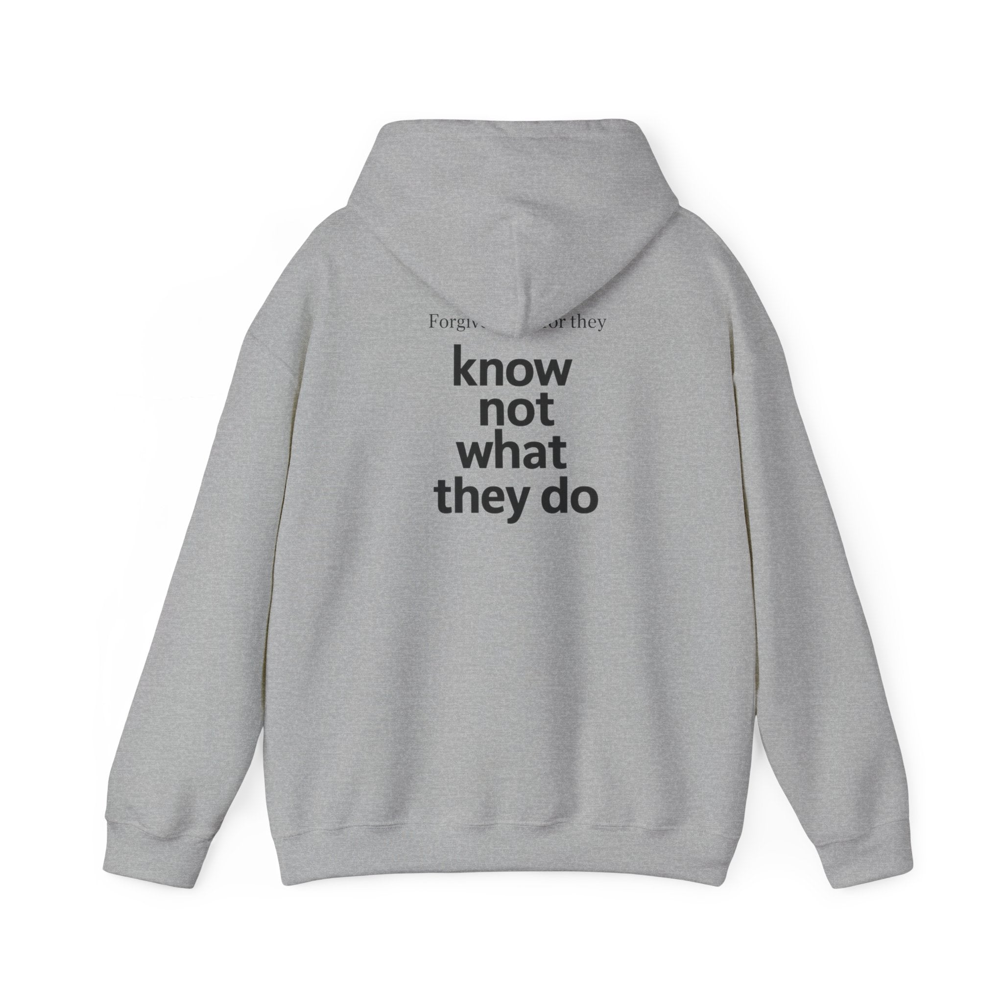His Love Never Fails Hoodie — Christian Inspirational Pullover (Know Not What They Do)