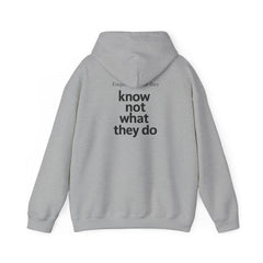 His Love Never Fails Hoodie — Christian Inspirational Pullover (Know Not What They Do)