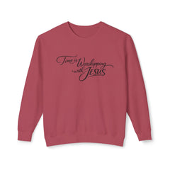 Worshiping with Jesus Crewneck Sweatshirt — Christian Faith Scripture Sweatshirt