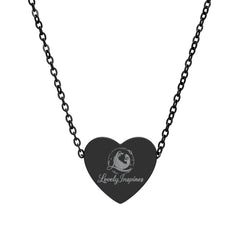 Engravable Heart Necklace — Princess Silhouette Personalized Pendant