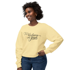 Worshiping with Jesus Crewneck Sweatshirt — Christian Faith Scripture Sweatshirt