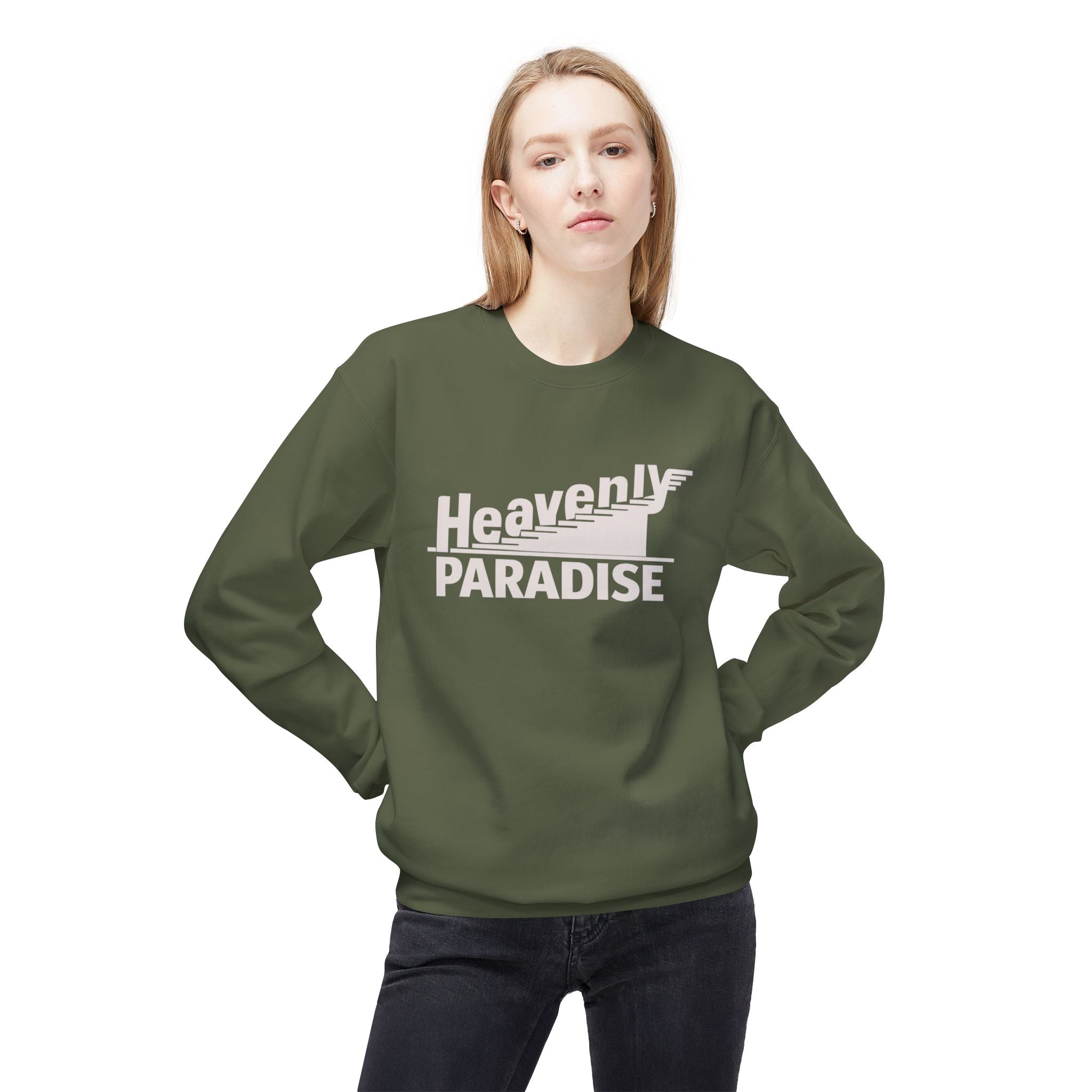 Heavenly Paradise Crewneck Sweatshirt - Vintage Flight Graphic