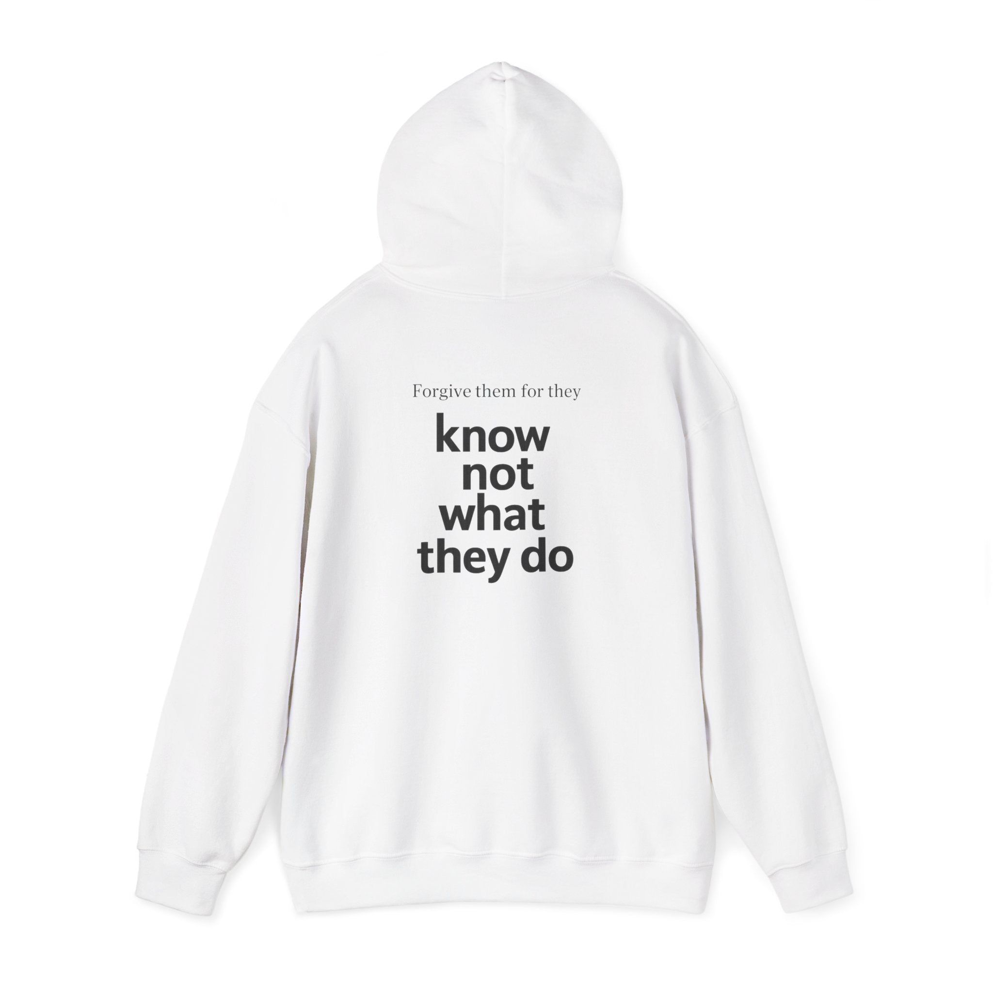 His Love Never Fails Hoodie — Christian Inspirational Pullover (Know Not What They Do)
