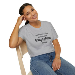 Prayer Keeps Temptations Away T-Shirt — Christian Faith Inspirational Tee