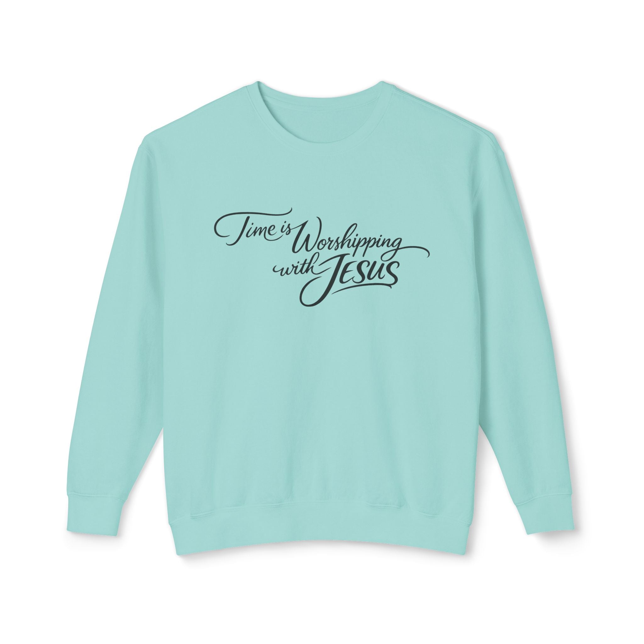 Worshiping with Jesus Crewneck Sweatshirt — Christian Faith Scripture Sweatshirt