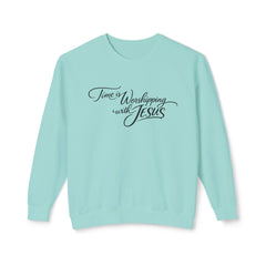 Worshiping with Jesus Crewneck Sweatshirt — Christian Faith Scripture Sweatshirt