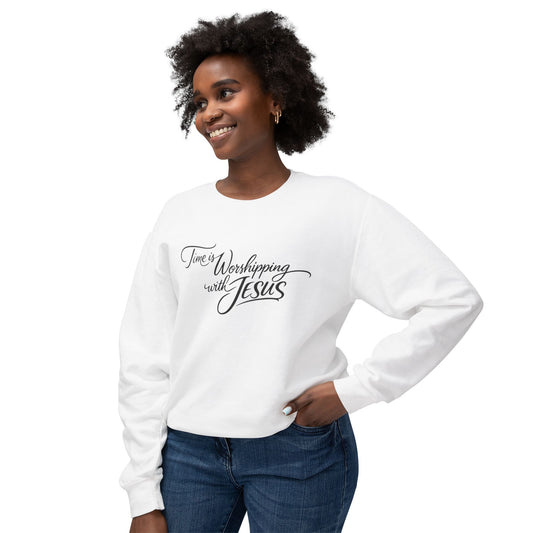Worshiping with Jesus Crewneck Sweatshirt — Christian Faith Scripture Sweatshirt