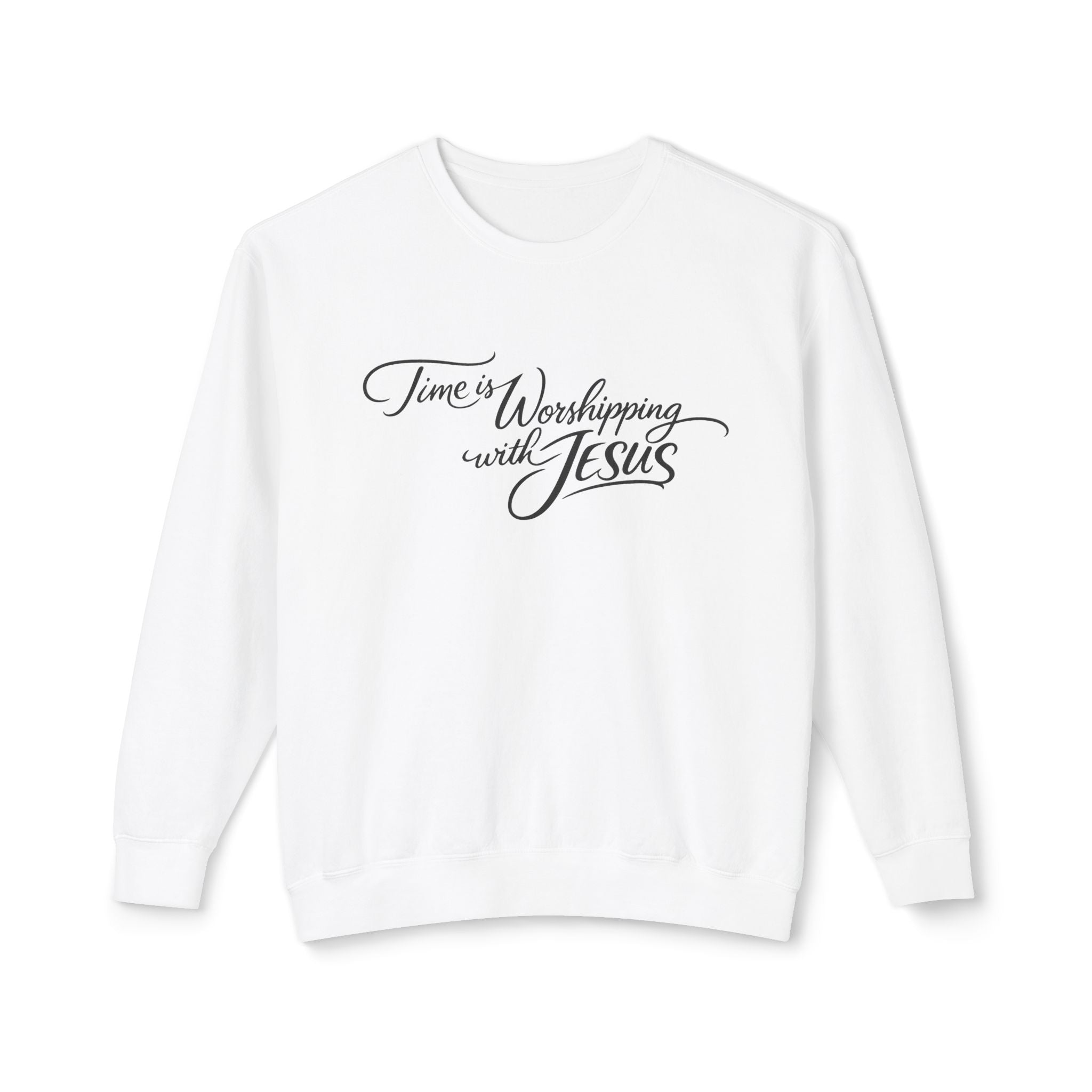Worshiping with Jesus Crewneck Sweatshirt — Christian Faith Scripture Sweatshirt