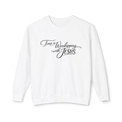 Worshiping with Jesus Crewneck Sweatshirt — Christian Faith Scripture Sweatshirt