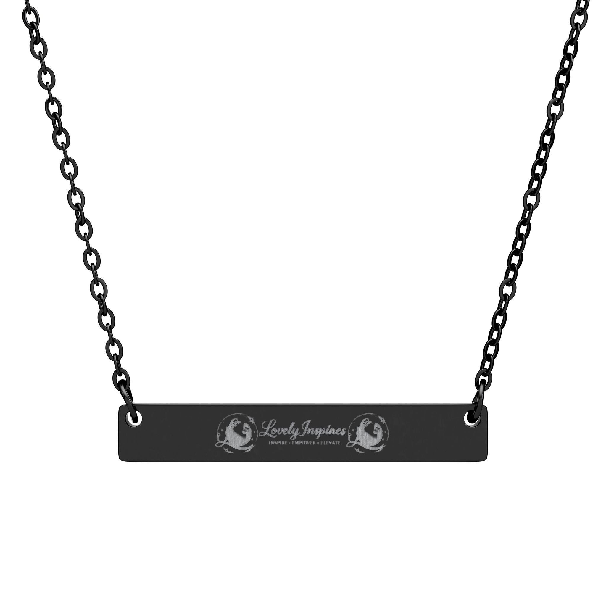 Engraved "Love Yourself" Horizontal Bar Necklace