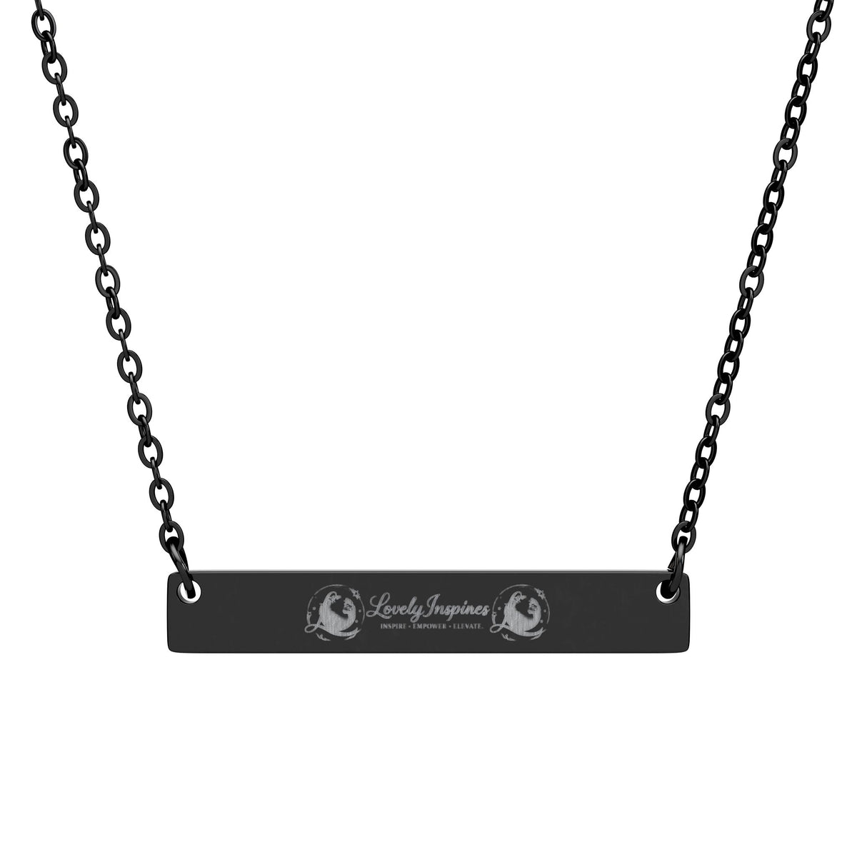 Engraved "Love Yourself" Horizontal Bar Necklace