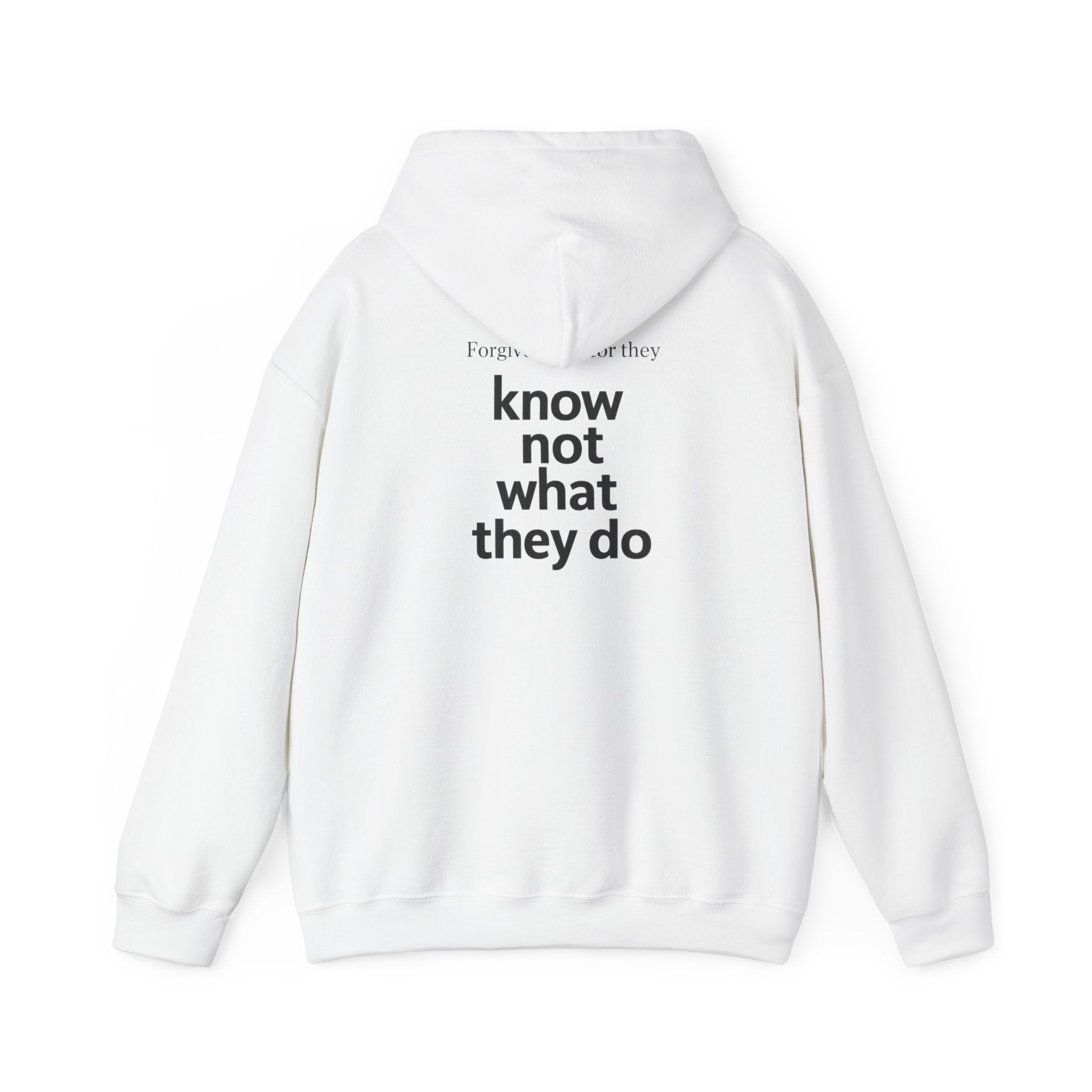 His Love Never Fails Hoodie — Christian Inspirational Pullover (Know Not What They Do)