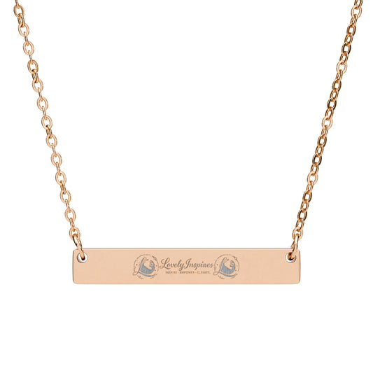 Engraved "Love Yourself" Horizontal Bar Necklace