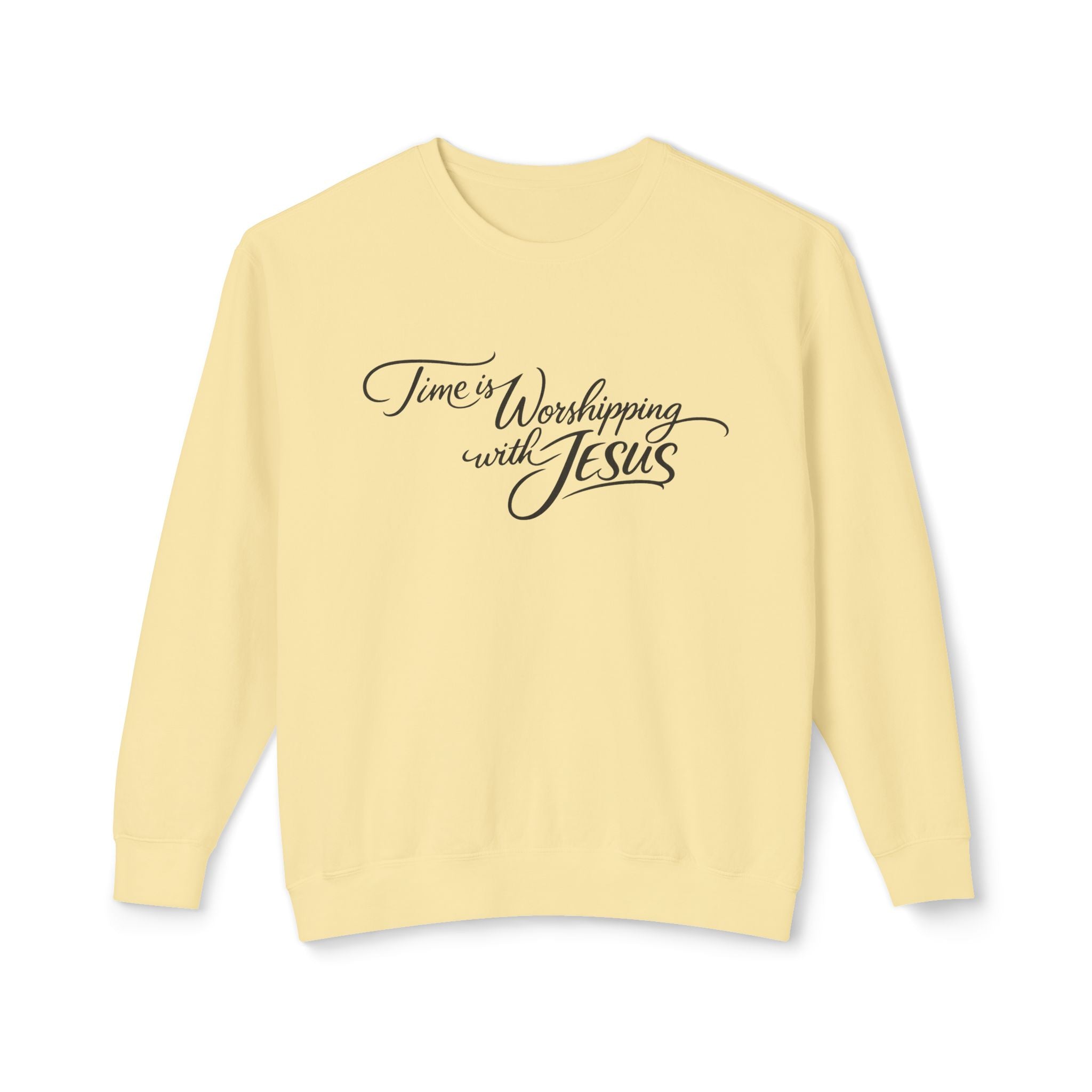 Worshiping with Jesus Crewneck Sweatshirt — Christian Faith Scripture Sweatshirt