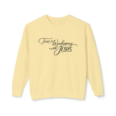 Worshiping with Jesus Crewneck Sweatshirt — Christian Faith Scripture Sweatshirt