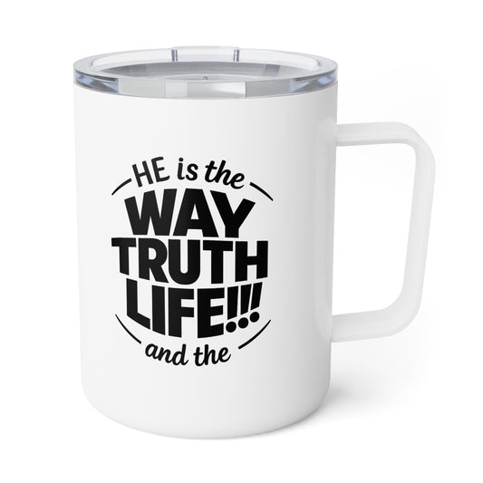 10oz Insulated Coffee Mug — "Hey, Who Trashed My Life?" Novelty Travel Mug