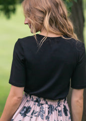 Essential Ribbed Half Sleeve Tee