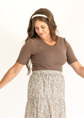 Essential Ribbed Half Sleeve Tee